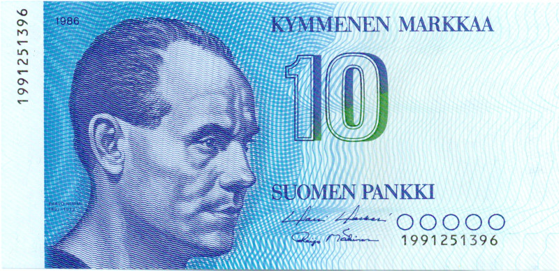 10 Markkaa 1986 1991251396